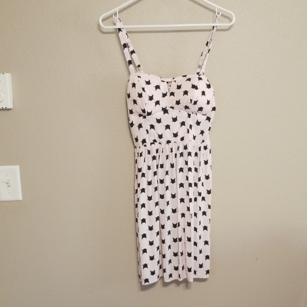 Cat print summer dress